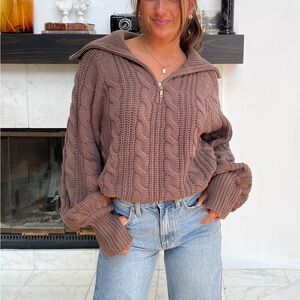 Grey Bandit S LET'S CUDDLE SWEATER IN BROWN